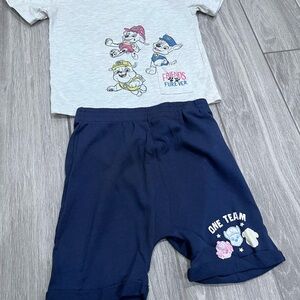 Paw Patrol Navy Blue Kids Shirt and Short Set